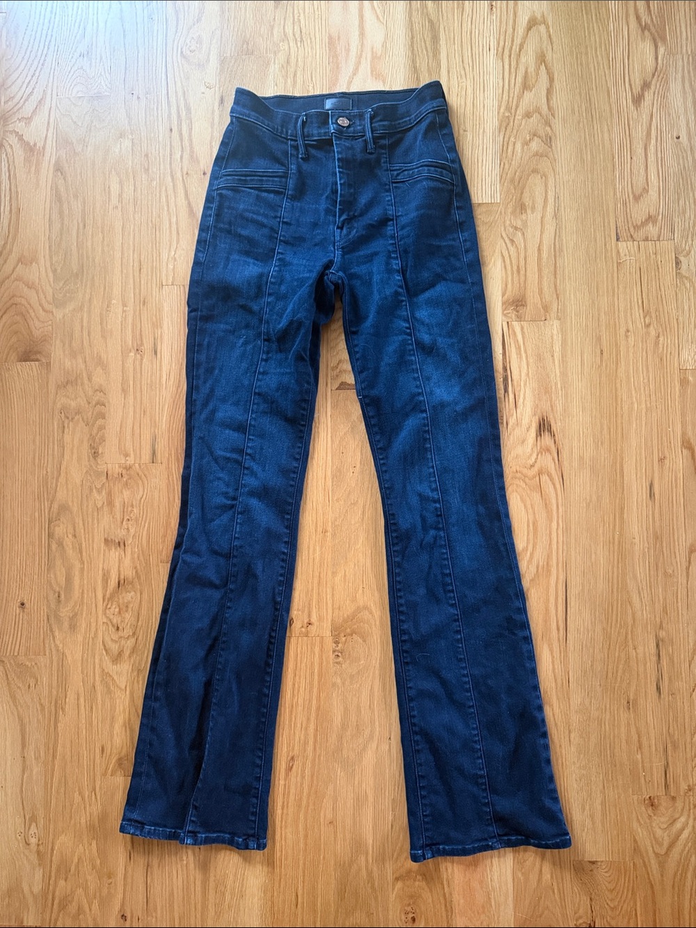 MOTHER Dark Blue Women's High-Rise Boot Cut Jeans - Picture 1 of 2